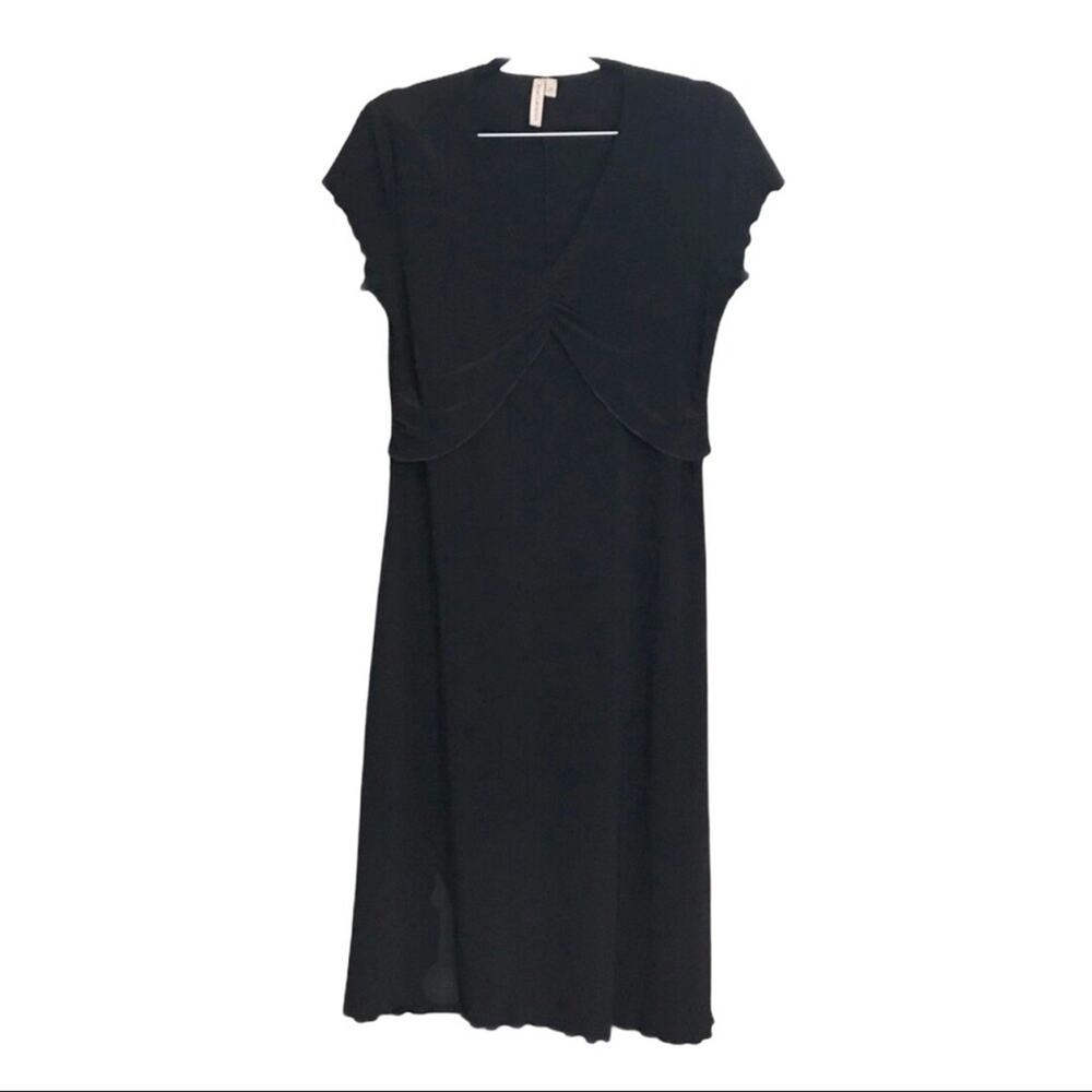 Susan Lawrence Black Dress Medium short sleeve stretchy
